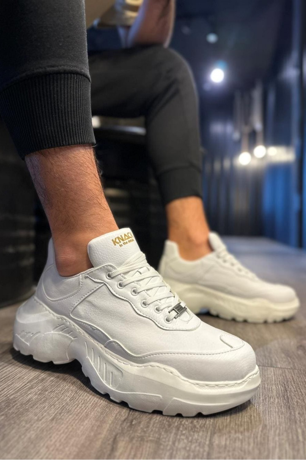 KN-N75 Erkek Günlük Bağcıklı Cilt Spor Sneaker Ayakkabı CBT - Beyaz Erkek Ayakkabı KN-N75 Erkek Günlük Bağcıklı Cilt Spor Sneaker Ayakkabı CBT - Beyaz – Knack Erkek Ayakkabı