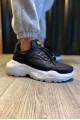 KN-N75 Erkek Günlük Bağcıklı Kapitone Desenli Cilt Spor Sneaker Ayakkabı CBT - Siyah Erkek Ayakkabı KN-N75 Erkek Günlük Bağcıklı Kapitone Desenli Cilt Spor Sneaker Ayakkabı CBT - Siyah – Knack Erkek Ayakkabı