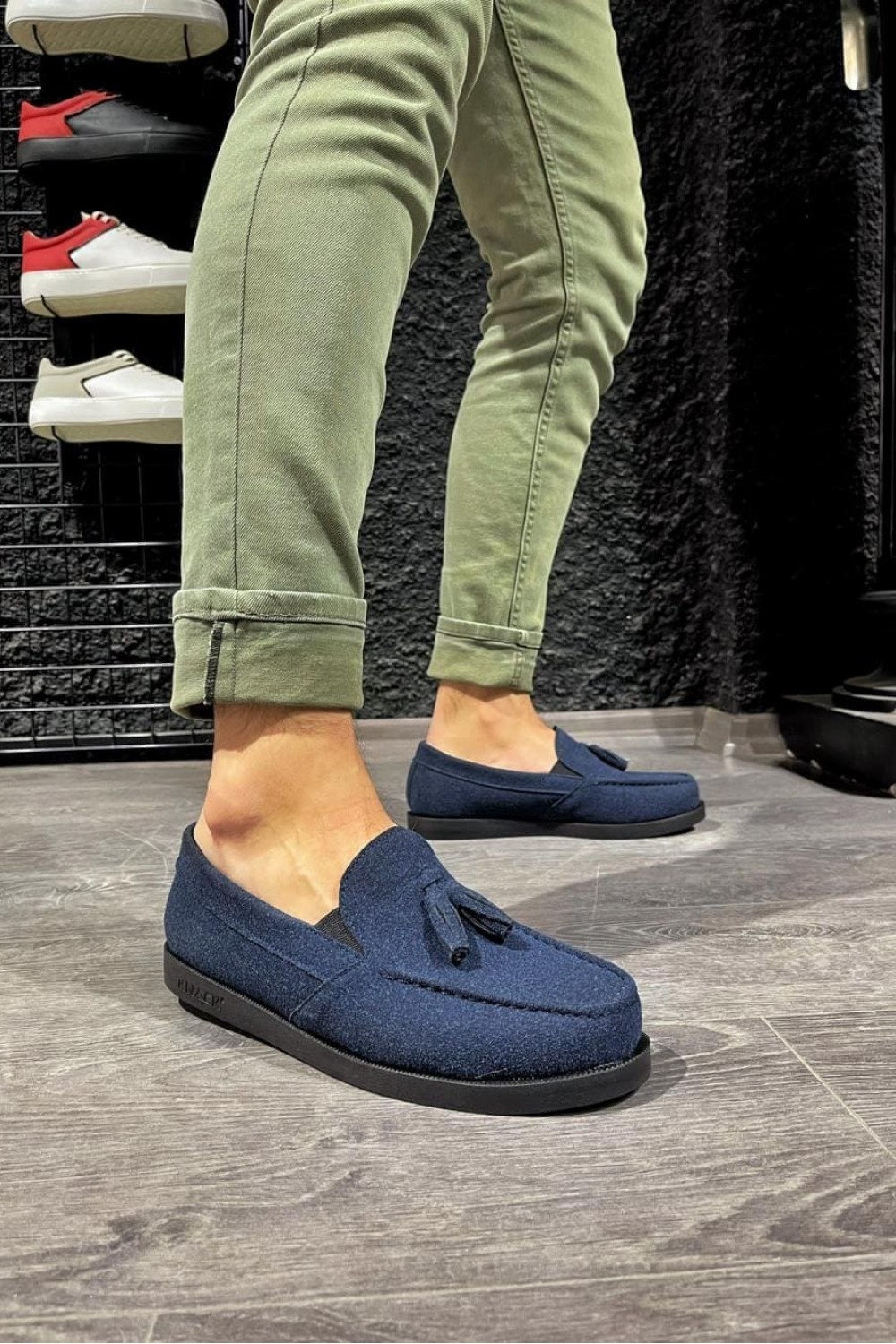 KN007 Erkek Günlük Bağcıksız Loafer Corcik Süet Klasik Ayakkabı SST - Mavi Erkek Ayakkabı KN007 Erkek Günlük Bağcıksız Loafer Corcik Süet Klasik Ayakkabı SST - Mavi – Knack Erkek Ayakkabı