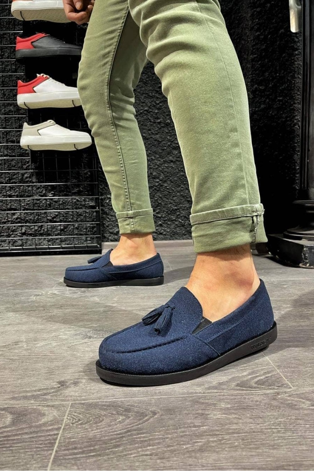 KN007 Erkek Günlük Bağcıksız Loafer Corcik Süet Klasik Ayakkabı SST - Mavi Erkek Ayakkabı KN007 Erkek Günlük Bağcıksız Loafer Corcik Süet Klasik Ayakkabı SST - Mavi – Knack Erkek Ayakkabı