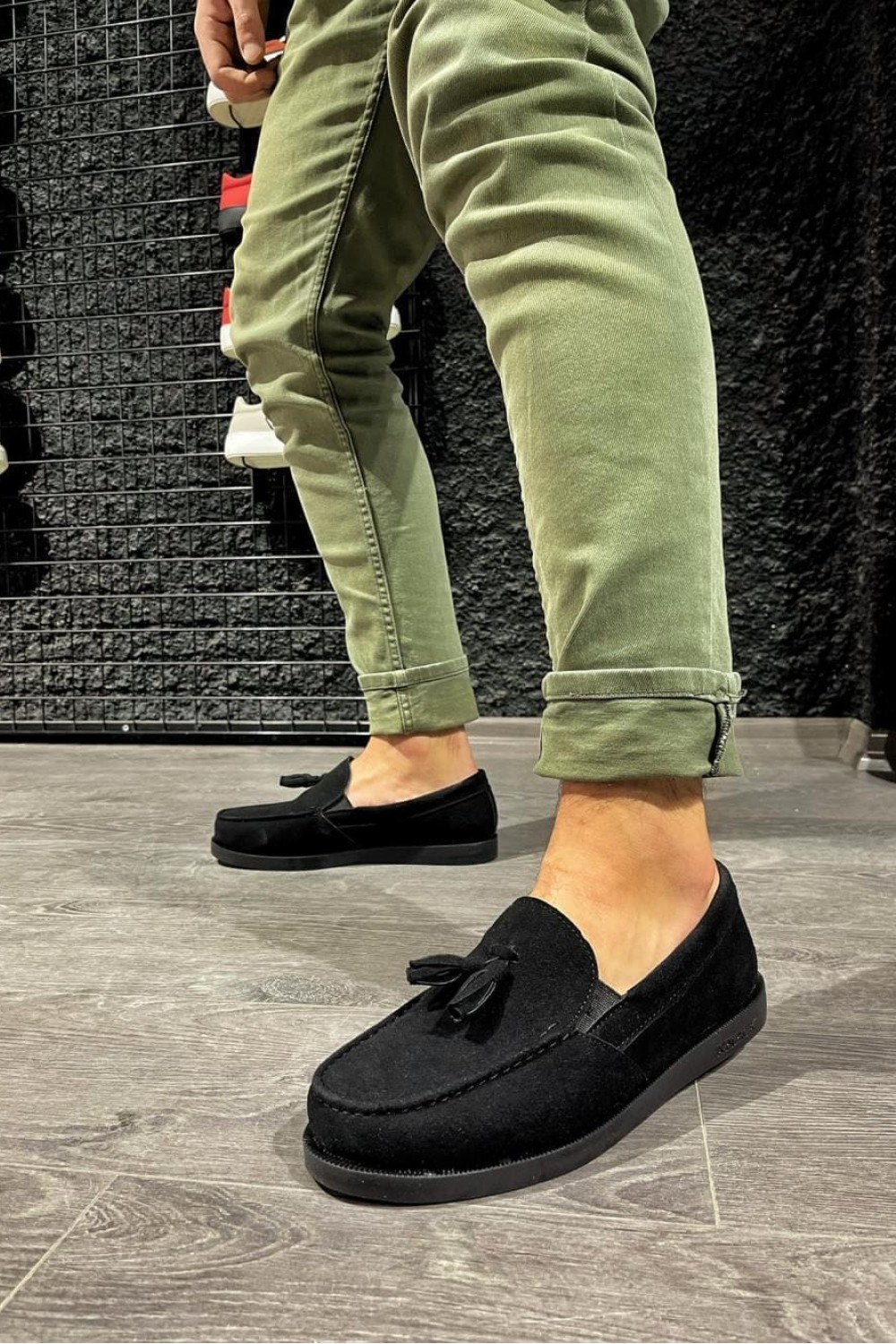 KN007 Erkek Günlük Bağcıksız Loafer Corcik Süet Klasik Ayakkabı SST - Siyah Erkek Ayakkabı KN007 Erkek Günlük Bağcıksız Loafer Corcik Süet Klasik Ayakkabı SST - Siyah – Knack Erkek Ayakkabı