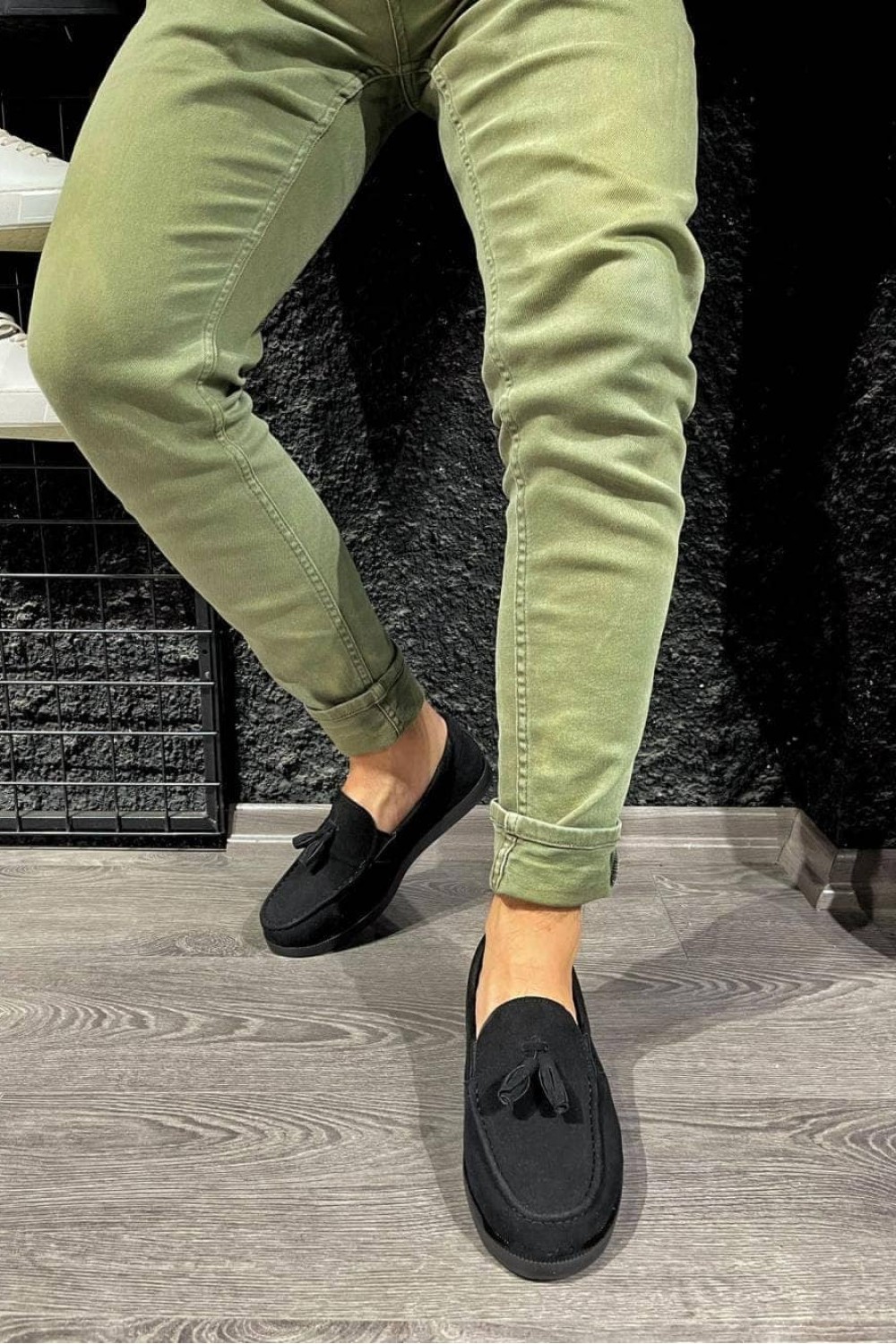 KN007 Erkek Günlük Bağcıksız Loafer Corcik Süet Klasik Ayakkabı SST - Siyah Erkek Ayakkabı KN007 Erkek Günlük Bağcıksız Loafer Corcik Süet Klasik Ayakkabı SST - Siyah – Knack Erkek Ayakkabı