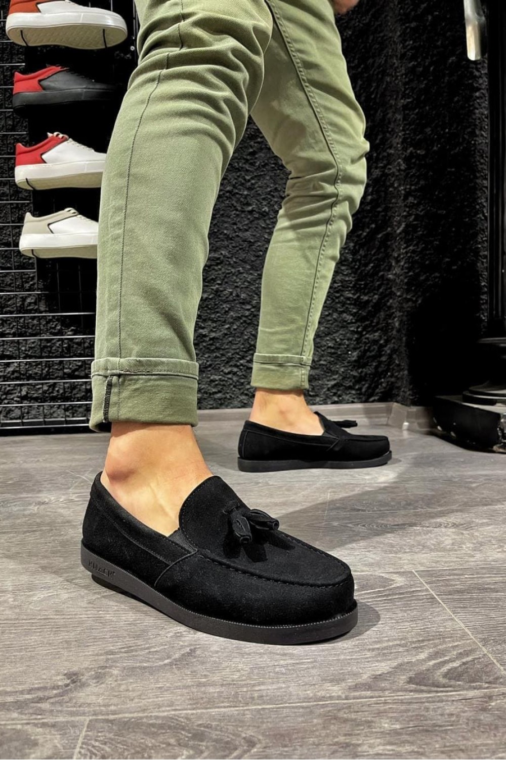 KN007 Erkek Günlük Bağcıksız Loafer Corcik Süet Klasik Ayakkabı SST - Siyah Erkek Ayakkabı KN007 Erkek Günlük Bağcıksız Loafer Corcik Süet Klasik Ayakkabı SST - Siyah – Knack Erkek Ayakkabı