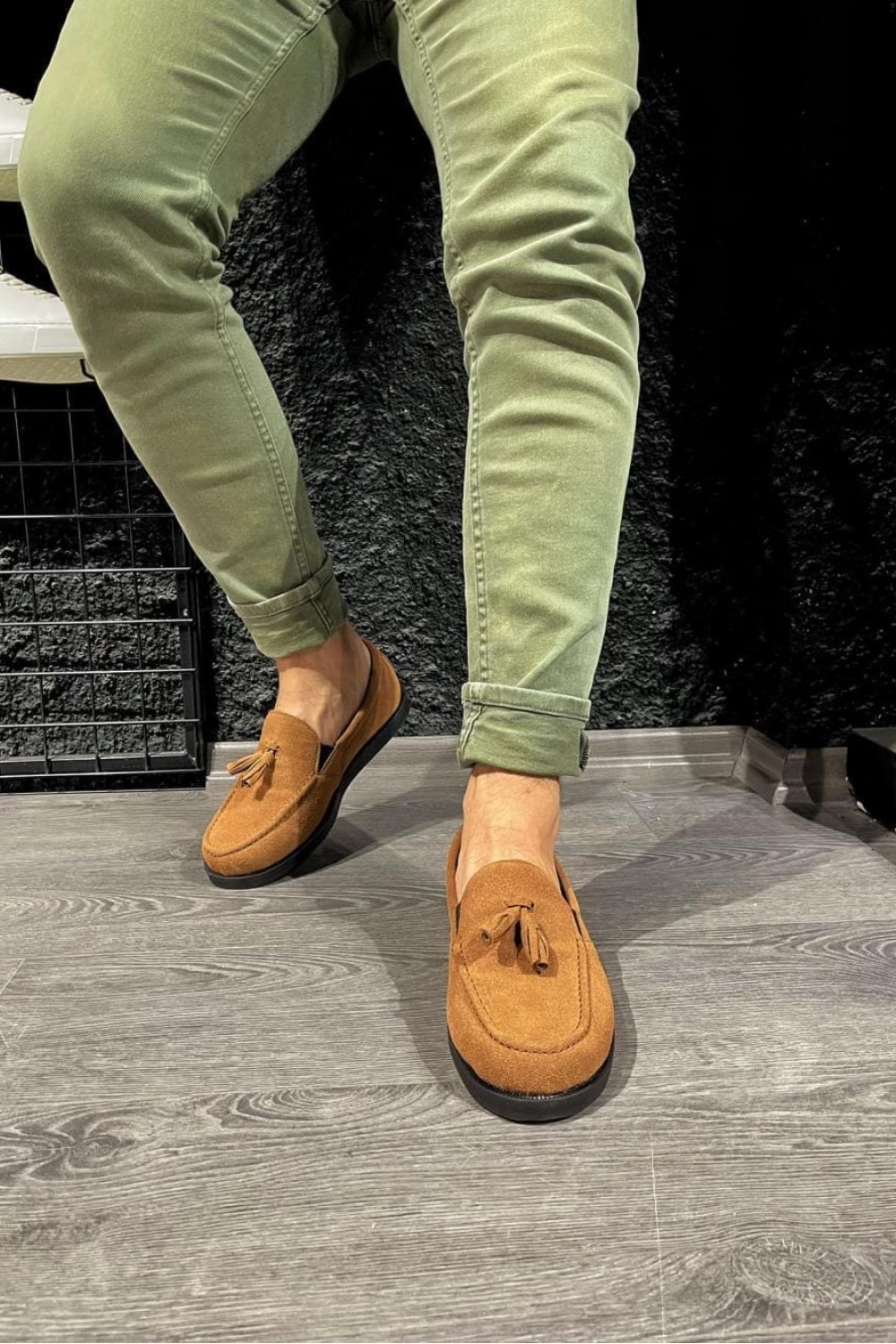 KN007 Erkek Günlük Bağcıksız Loafer Corcik Süet Klasik Ayakkabı SST - Taba – Knack Erkek Ayakkabı