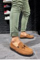 KN007 Erkek Günlük Bağcıksız Loafer Corcik Süet Klasik Ayakkabı SST - Taba – Knack Erkek Ayakkabı