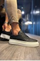 KN013 Erkek Günlük Bağcıklı Cilt Spor Sneaker Ayakkabı CBT - Siyah – Knack Erkek Ayakkabı