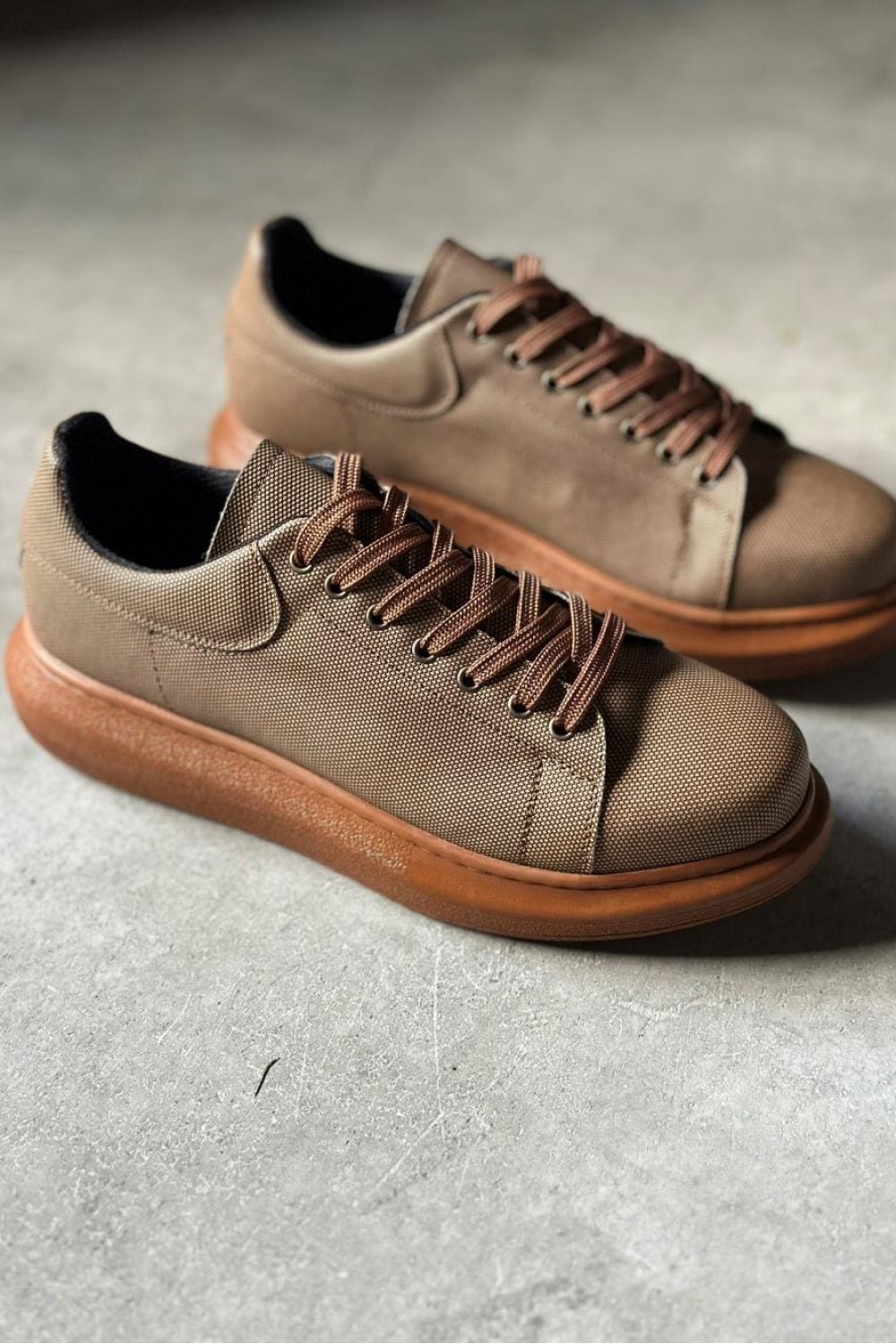 KN041 Erkek Günlük Bağcıklı Tırtıklı Cilt Spor Sneaker Ayakkabı CTT - Taba Erkek Ayakkabı KN041 Erkek Günlük Bağcıklı Tırtıklı Cilt Spor Sneaker Ayakkabı CTT - Taba – Knack Erkek Ayakkabı