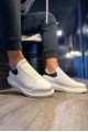 KN043 Erkek Günlük Bağcıklı Cilt Spor Sneaker Ayakkabı CBT - Beyaz/Siyah Erkek Ayakkabı KN043 Erkek Günlük Bağcıklı Cilt Spor Sneaker Ayakkabı CBT - Beyaz/Siyah – Knack Erkek Ayakkabı