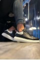 KN043 Erkek Günlük Bağcıklı Cilt Spor Sneaker Ayakkabı CBT - Siyah/Beyaz – Knack Erkek Ayakkabı