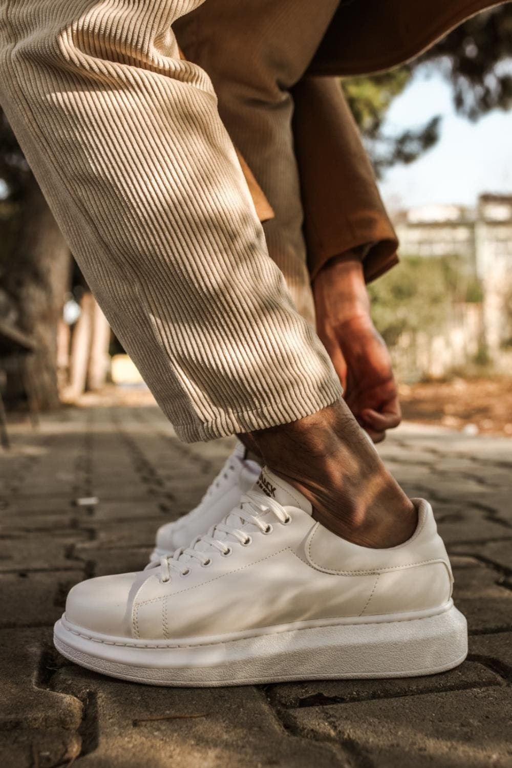 KN044 Erkek Günlük Bağcıklı Cilt Spor Sneaker Ayakkabı CBT - Beyaz Erkek Ayakkabı KN044 Erkek Günlük Bağcıklı Cilt Spor Sneaker Ayakkabı CBT - Beyaz – Knack Erkek Ayakkabı