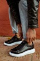 KN044 Erkek Günlük Bağcıklı Cilt Spor Sneaker Ayakkabı CBT - Siyah Erkek Ayakkabı KN044 Erkek Günlük Bağcıklı Cilt Spor Sneaker Ayakkabı CBT - Siyah – Knack Erkek Ayakkabı