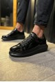KN044 Erkek Günlük Bağcıklı Rugan Spor Sneaker Ayakkabı RST - Siyah Erkek Ayakkabı KN044 Erkek Günlük Bağcıklı Rugan Spor Sneaker Ayakkabı RST - Siyah – Knack Erkek Ayakkabı