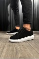 KN044 Erkek Günlük Bağcıklı Süet Spor Sneaker Ayakkabı SBT - Siyah – Knack Erkek Ayakkabı