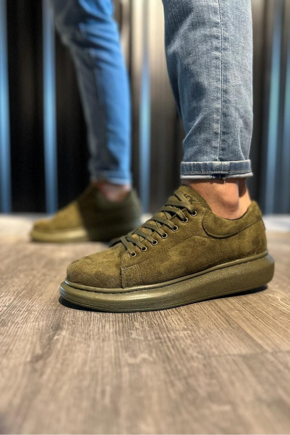 KN044 Erkek Günlük Bağcıklı Süet Spor Sneaker Ayakkabı SHT - Haki Erkek Ayakkabı KN044 Erkek Günlük Bağcıklı Süet Spor Sneaker Ayakkabı SHT - Haki – Knack Erkek Ayakkabı