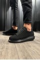 KN044 Erkek Günlük Bağcıklı Süet Spor Sneaker Ayakkabı SST - Siyah Erkek Ayakkabı KN044 Erkek Günlük Bağcıklı Süet Spor Sneaker Ayakkabı SST - Siyah – Knack Erkek Ayakkabı