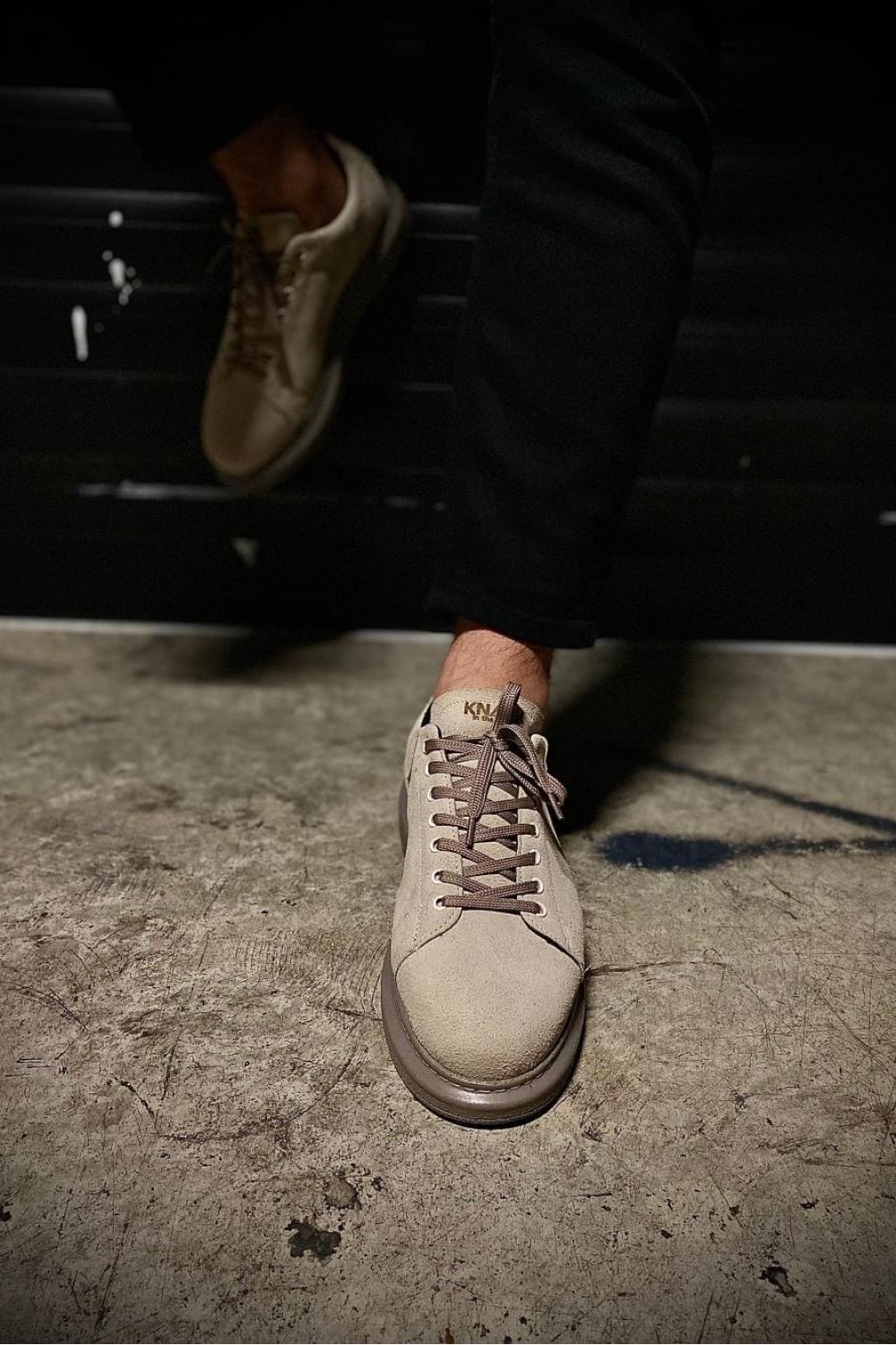 KN044 Erkek Günlük Bağcıklı Süet Spor Sneaker Ayakkabı SVT - Vizon – Knack Erkek Ayakkabı