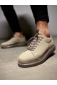 KN044 Erkek Günlük Bağcıklı Süet Spor Sneaker Ayakkabı SVT - Vizon
