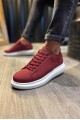 KN045 Erkek Günlük Bağcıklı Cilt Spor Sneaker Ayakkabı CBT - Bordo – Knack Erkek Ayakkabı