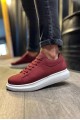 KN045 Erkek Günlük Bağcıklı Cilt Spor Sneaker Ayakkabı CBT - Bordo – Knack Erkek Ayakkabı