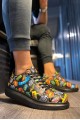 KN046 Erkek Günlük Bağcıklı Hot Baskılı Cilt Spor Sneaker Ayakkabı CST - Siyah – Knack Erkek Ayakkabı