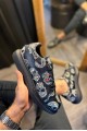 KN046 Erkek Günlük Bağcıklı Kurukafa Baskılı Cilt Spor Sneaker Ayakkabı CST - Siyah – Knack Erkek Ayakkabı