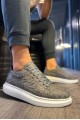 KN047 Erkek Günlük Bağcıklı Harf Desenli Cilt Spor Sneaker Ayakkabı CBT - Gri Erkek Ayakkabı KN047 Erkek Günlük Bağcıklı Harf Desenli Cilt Spor Sneaker Ayakkabı CBT - Gri – Knack Erkek Ayakkabı