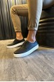 KN077 Erkek Günlük Bağcıklı Cilt Spor Sneaker Ayakkabı CBT - Siyah – Knack Erkek Ayakkabı