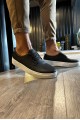 KN077 Erkek Günlük Bağcıklı Cilt Spor Sneaker Ayakkabı CBT - Siyah – Knack Erkek Ayakkabı