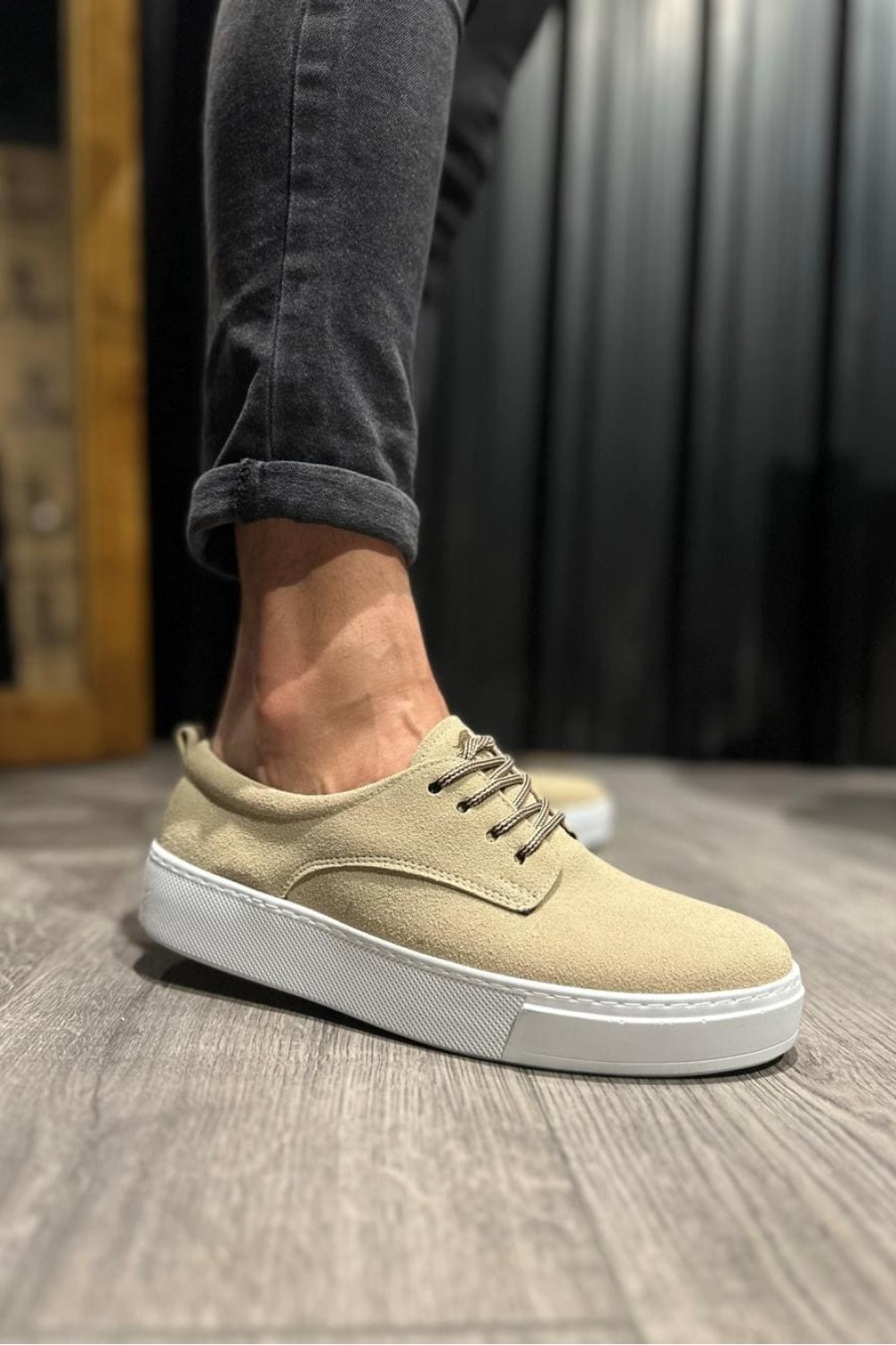 KN077 Erkek Günlük Bağcıklı Süet Spor Sneaker Ayakkabı SBT - Vizon Erkek Ayakkabı KN077 Erkek Günlük Bağcıklı Süet Spor Sneaker Ayakkabı SBT - Vizon – Knack Erkek Ayakkabı