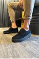 KN077 Erkek Günlük Bağcıklı Süet Spor Sneaker Ayakkabı SST - Siyah – Knack Erkek Ayakkabı