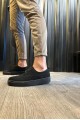 KN077 Erkek Günlük Bağcıklı Süet Spor Sneaker Ayakkabı SST - Siyah – Knack Erkek Ayakkabı