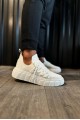 KN1025 Erkek Günlük Bağcıklı Triko Spor Sneaker Ayakkabı TBT - Beyaz – Knack Erkek Ayakkabı