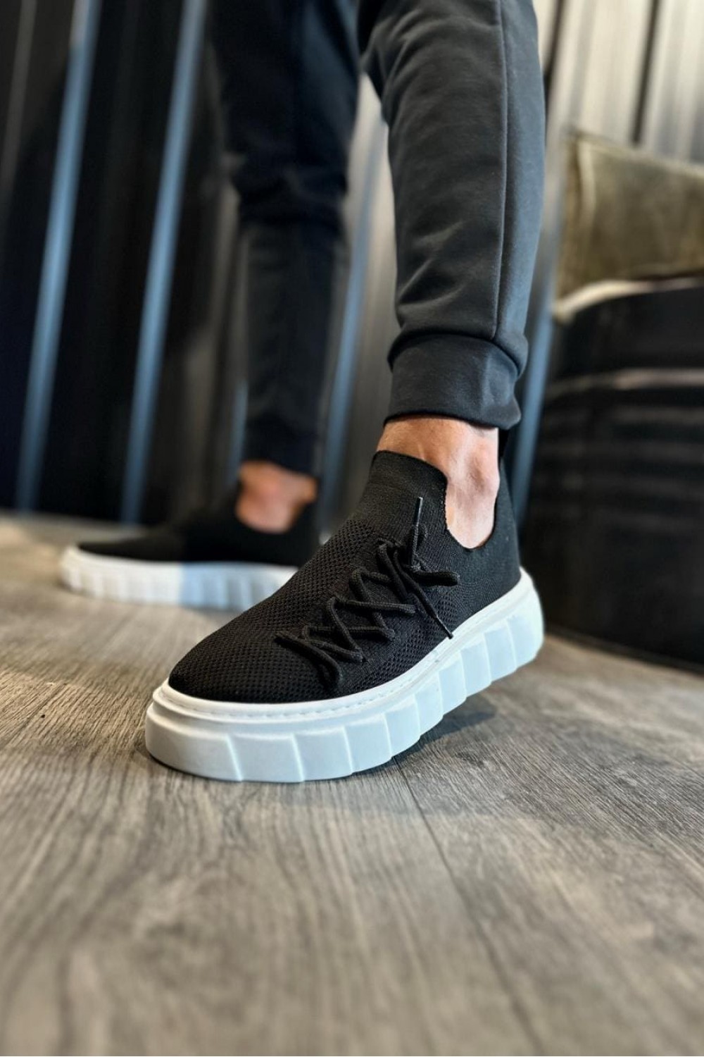 KN1025 Erkek Günlük Bağcıklı Triko Spor Sneaker Ayakkabı TBT - Siyah Erkek Ayakkabı KN1025 Erkek Günlük Bağcıklı Triko Spor Sneaker Ayakkabı TBT - Siyah – Knack Erkek Ayakkabı