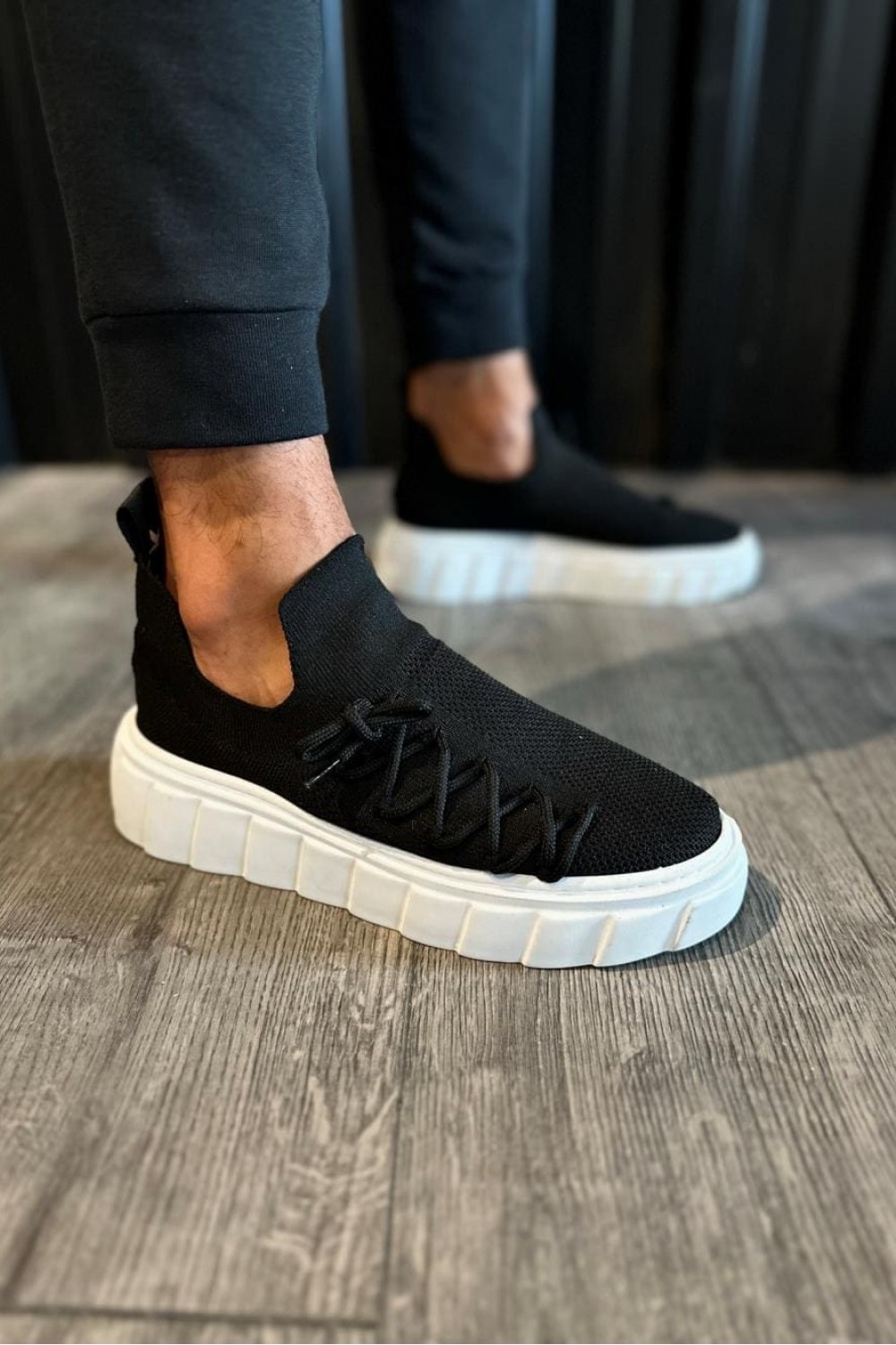 KN1025 Erkek Günlük Bağcıklı Triko Spor Sneaker Ayakkabı TBT - Siyah Erkek Ayakkabı KN1025 Erkek Günlük Bağcıklı Triko Spor Sneaker Ayakkabı TBT - Siyah – Knack Erkek Ayakkabı
