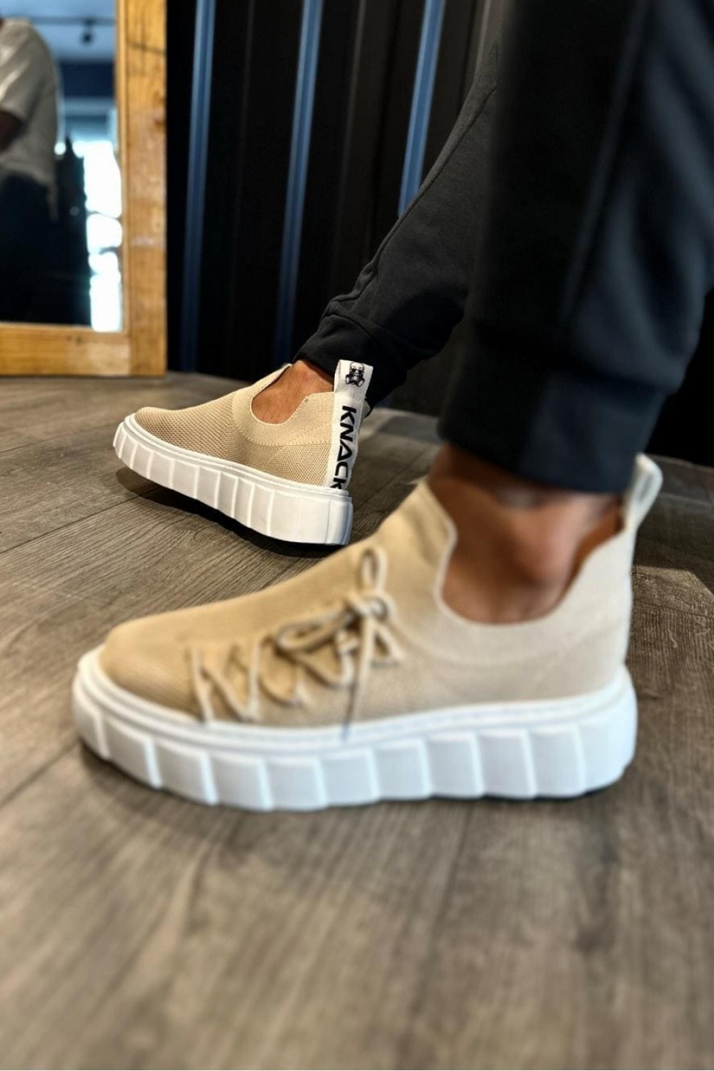 KN1025 Erkek Günlük Bağcıklı Triko Spor Sneaker Ayakkabı TBT - Vizon Erkek Ayakkabı KN1025 Erkek Günlük Bağcıklı Triko Spor Sneaker Ayakkabı TBT - Vizon – Knack Erkek Ayakkabı