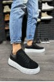 KN144 Erkek Günlük Bağcıklı Süet Spor Sneaker Ayakkabı SBT - Siyah – Knack Erkek Ayakkabı