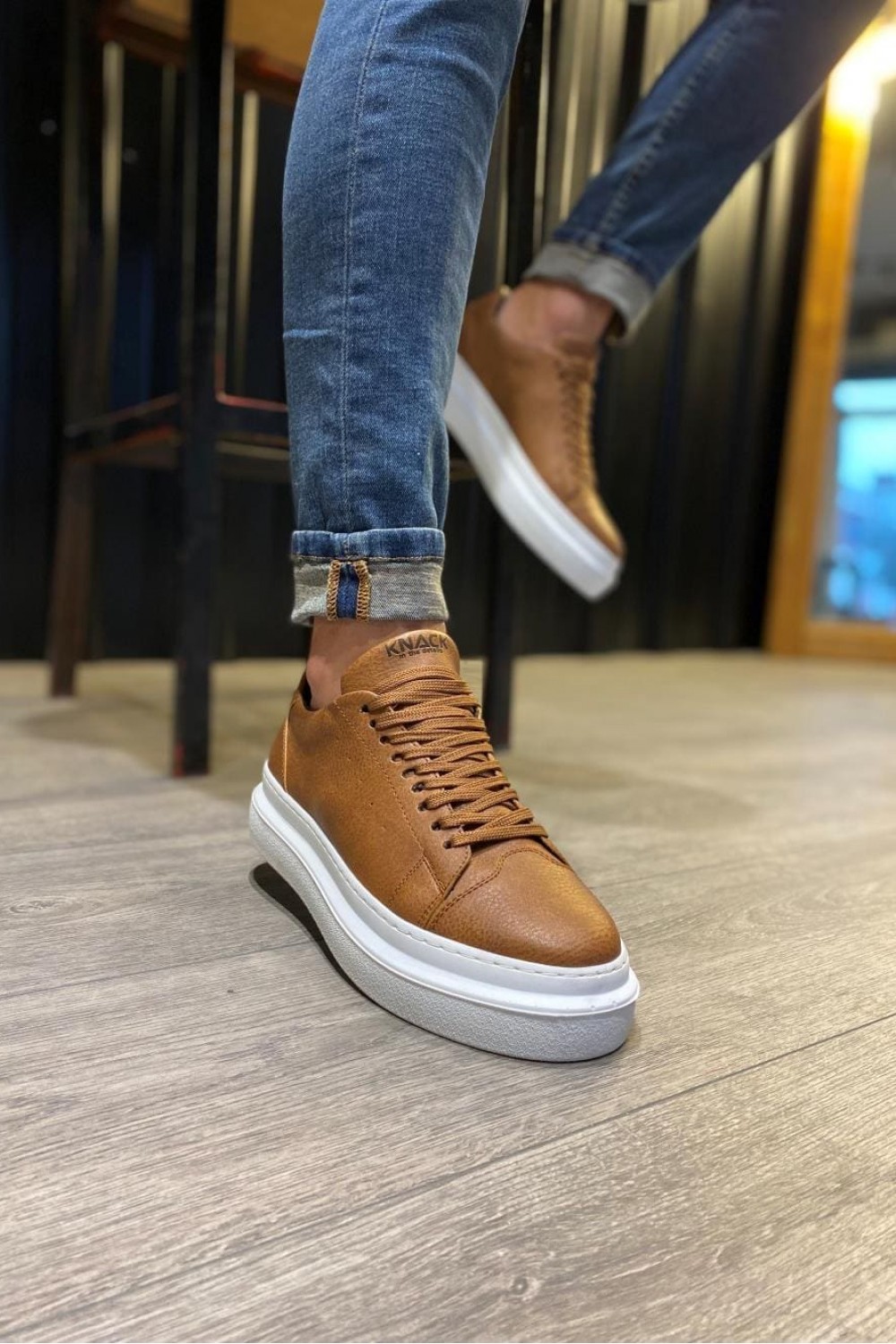 KN421 Erkek Günlük Bağcıklı Cilt Spor Sneaker Ayakkabı CBT - Taba Erkek Ayakkabı KN421 Erkek Günlük Bağcıklı Cilt Spor Sneaker Ayakkabı CBT - Taba – Knack Erkek Ayakkabı