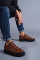 KN421 Erkek Günlük Bağcıklı Cilt Spor Sneaker Ayakkabı CST - Taba – Knack Erkek Ayakkabı