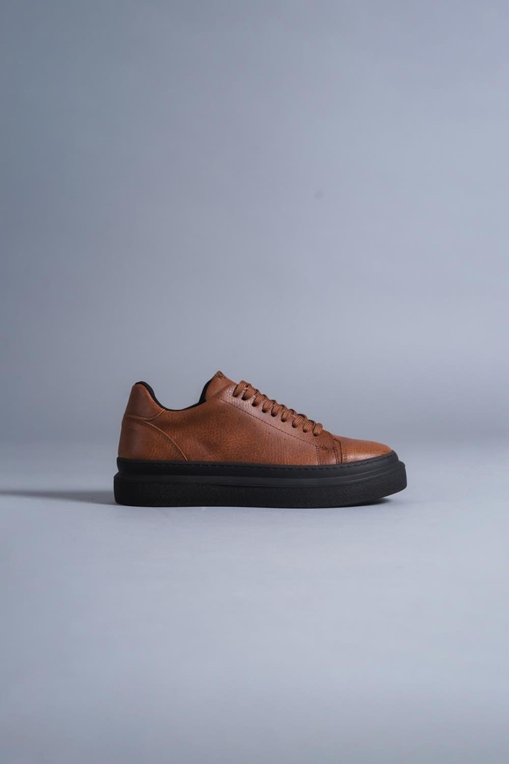 KN421 Erkek Günlük Bağcıklı Cilt Spor Sneaker Ayakkabı CST - Taba – Knack Erkek Ayakkabı