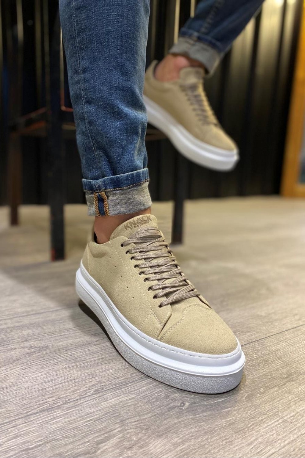 KN421 Erkek Günlük Bağcıklı Süet Spor Sneaker Ayakkabı SBT - Vizon Erkek Ayakkabı KN421 Erkek Günlük Bağcıklı Süet Spor Sneaker Ayakkabı SBT - Vizon – Knack Erkek Ayakkabı