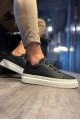 KN521 Erkek Günlük Lastikli Cilt Spor Sneaker Ayakkabı CBT - Siyah Erkek Ayakkabı KN521 Erkek Günlük Lastikli Cilt Spor Sneaker Ayakkabı CBT - Siyah – Knack Erkek Ayakkabı