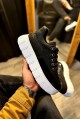 KN600 Erkek Günlük Bağcıklı Süet Cilt Spor Sneaker Ayakkabı SCBT - Siyah – Knack Erkek Ayakkabı