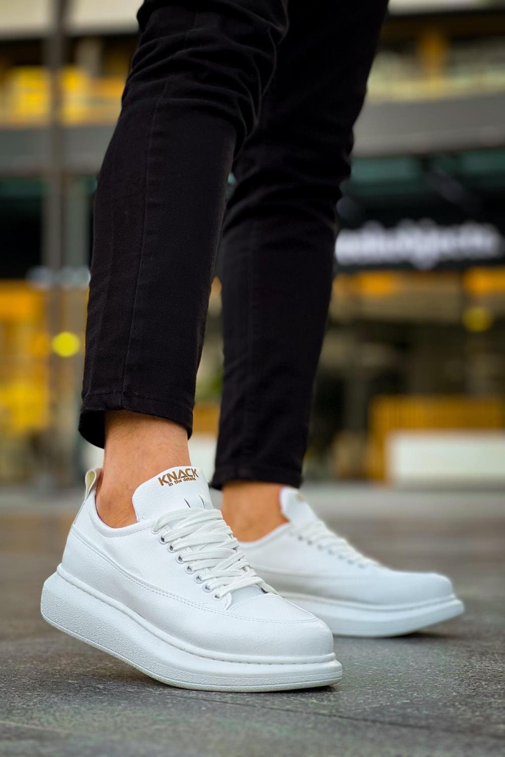 KN814 Erkek Günlük Bağcıklı Cilt Spor Sneaker Ayakkabı CBT - Beyaz Erkek Ayakkabı KN814 Erkek Günlük Bağcıklı Cilt Spor Sneaker Ayakkabı CBT - Beyaz – Knack Erkek Ayakkabı