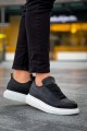 KN814 Erkek Günlük Bağcıklı Cilt Spor Sneaker Ayakkabı CBT - Siyah – Knack Erkek Ayakkabı
