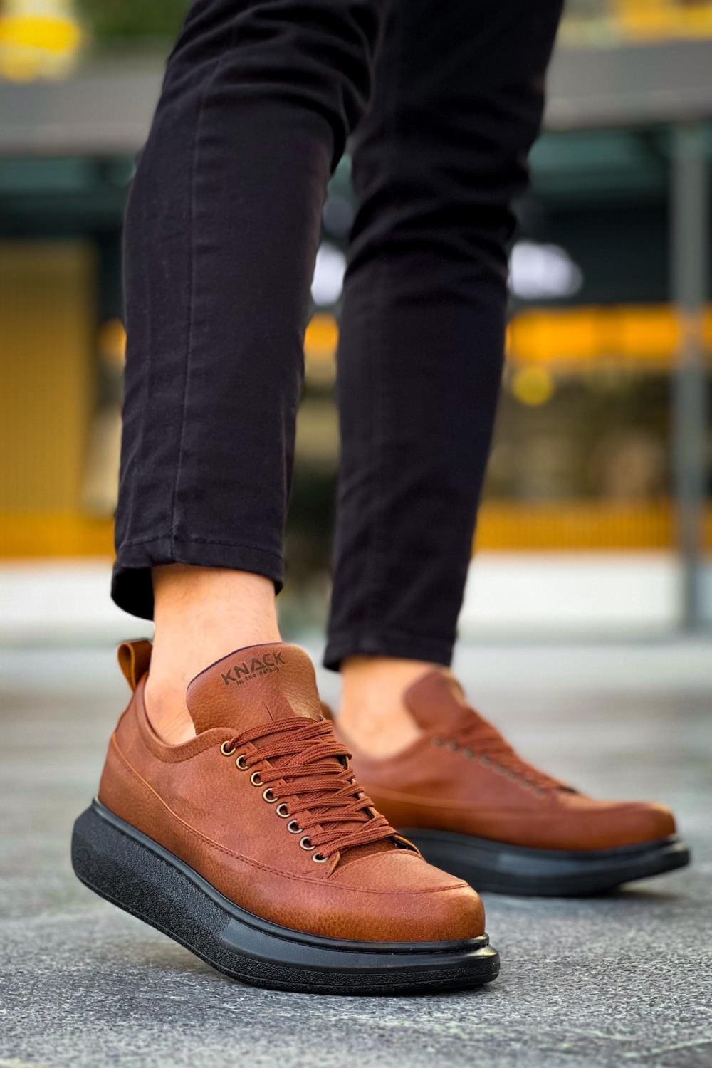 KN814 Erkek Günlük Bağcıklı Cilt Spor Sneaker Ayakkabı CST - Taba Erkek Ayakkabı KN814 Erkek Günlük Bağcıklı Cilt Spor Sneaker Ayakkabı CST - Taba – Knack Erkek Ayakkabı