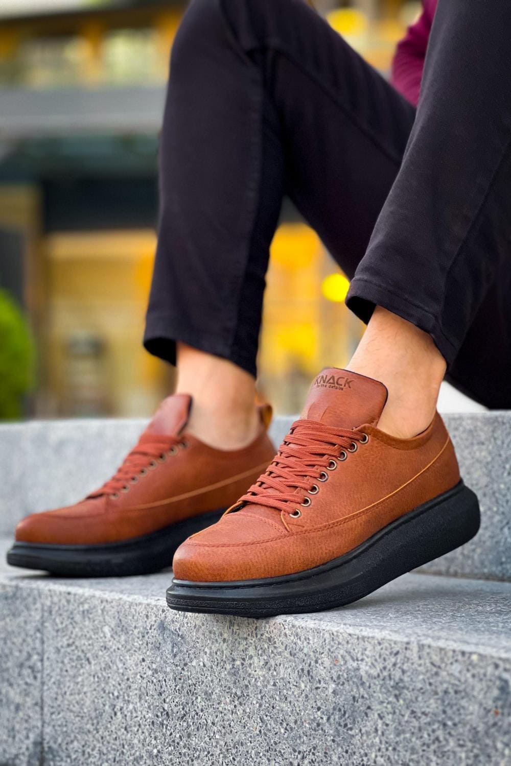 KN814 Erkek Günlük Bağcıklı Cilt Spor Sneaker Ayakkabı CST - Taba Erkek Ayakkabı KN814 Erkek Günlük Bağcıklı Cilt Spor Sneaker Ayakkabı CST - Taba – Knack Erkek Ayakkabı