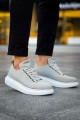 KN814 Erkek Günlük Bağcıklı Süet Spor Sneaker Ayakkabı SBT - Gri