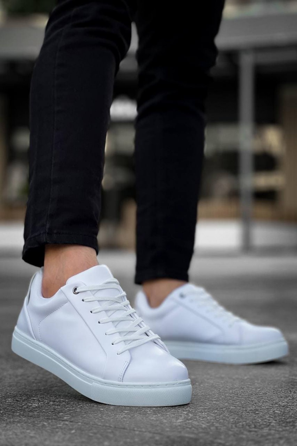 KB-BX1 Erkek Günlük Bağcıklı Cilt Spor Sneaker Ayakkabı CBT - Beyaz Erkek Ayakkabı KB-BX1 Erkek Günlük Bağcıklı Cilt Spor Sneaker Ayakkabı CBT - Beyaz – Kuback Erkek Ayakkabı