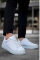 KB-BX1 Erkek Günlük Bağcıklı Cilt Spor Sneaker Ayakkabı CBT - Beyaz