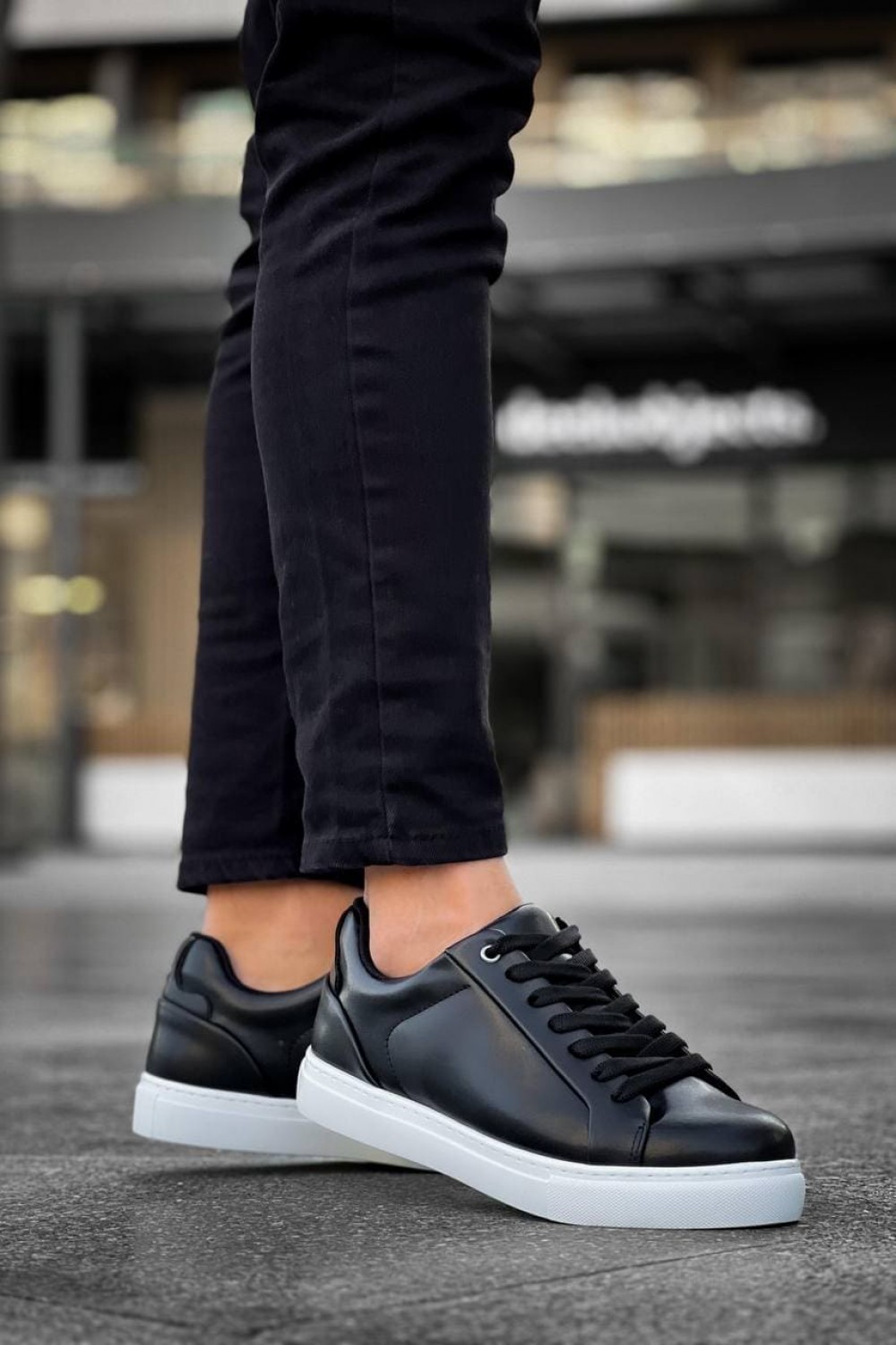 KB-BX1 Erkek Günlük Bağcıklı Cilt Spor Sneaker Ayakkabı CBT - Siyah Erkek Ayakkabı KB-BX1 Erkek Günlük Bağcıklı Cilt Spor Sneaker Ayakkabı CBT - Siyah – Kuback Erkek Ayakkabı